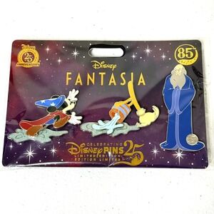 The Sorcerers Apprentice 3 Pin Set Fantasia 85th Anniversary Limited Edition NEW